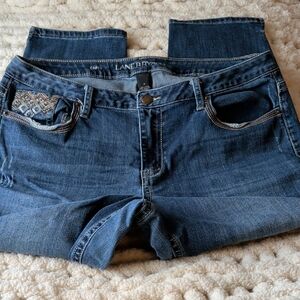 Lane Bryant Women's Blue Denim Capris